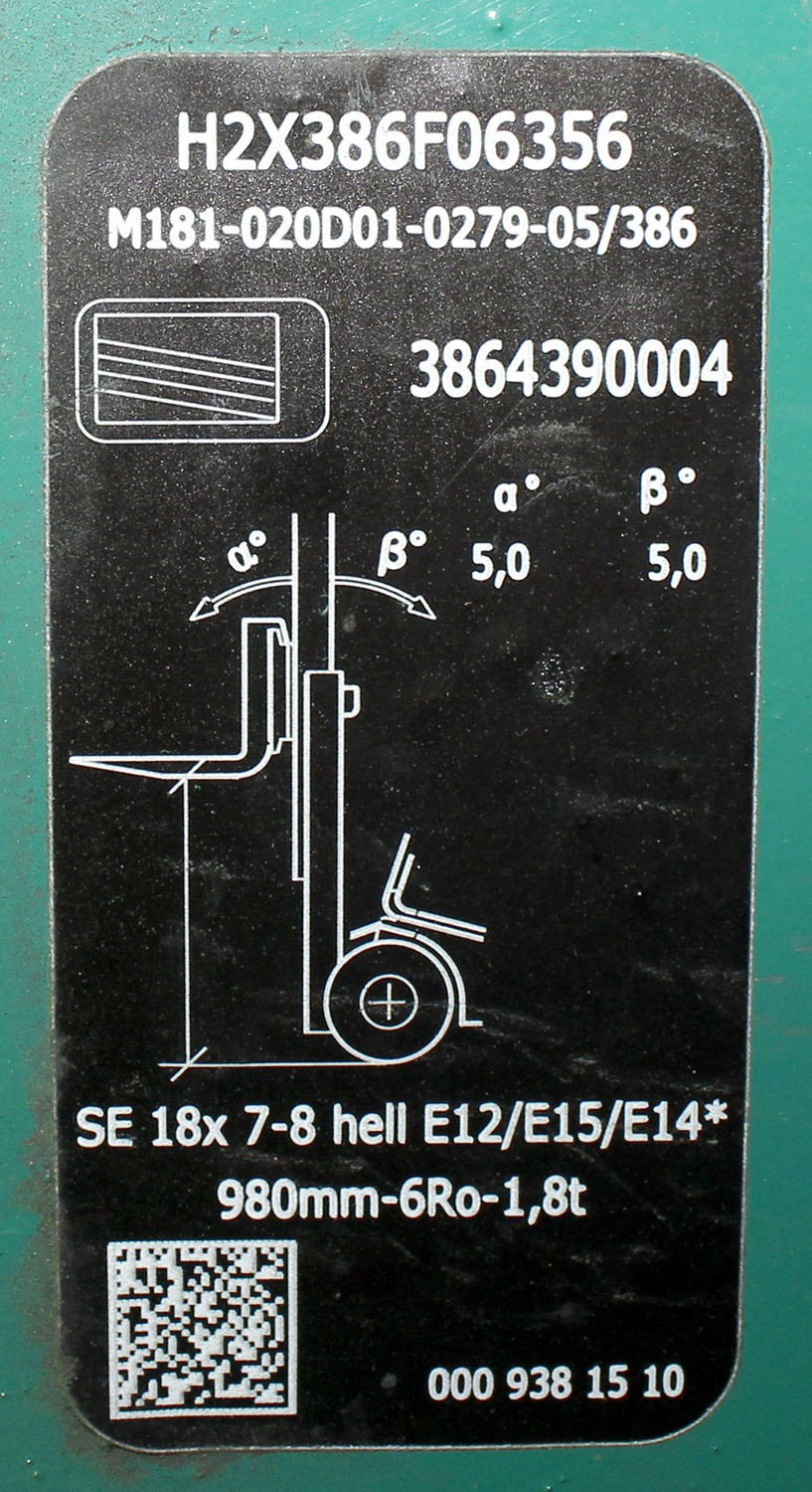 Carrello Elevatore Frontale targa